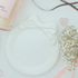 White Bow Round Trinket Tray