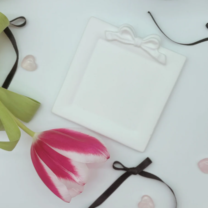 White Bow Trinket Tray