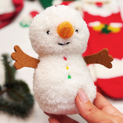 Baby’s First Christmas Gift Box – Snowman Toy, Festive Socks &amp; Snap Band for Baby or Toddler