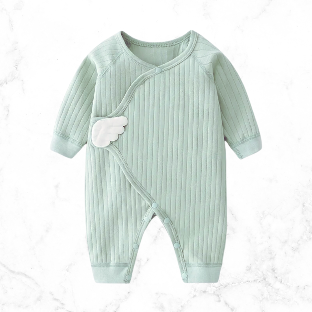 Baby Gro - Green with Wing Detail (0-3+ months)