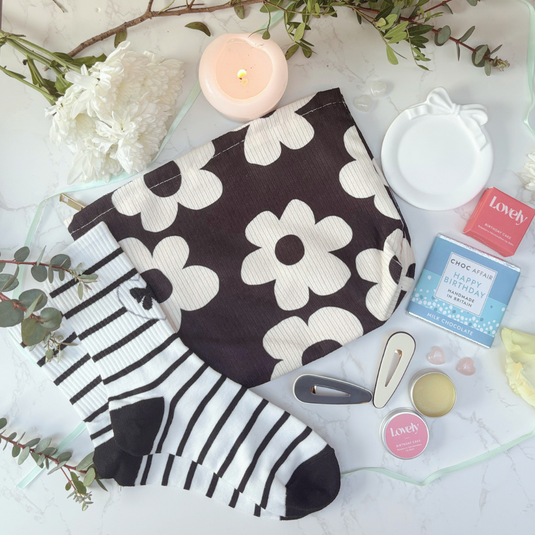 The Happy Birthday Gift Set For Her – Black And White Edition