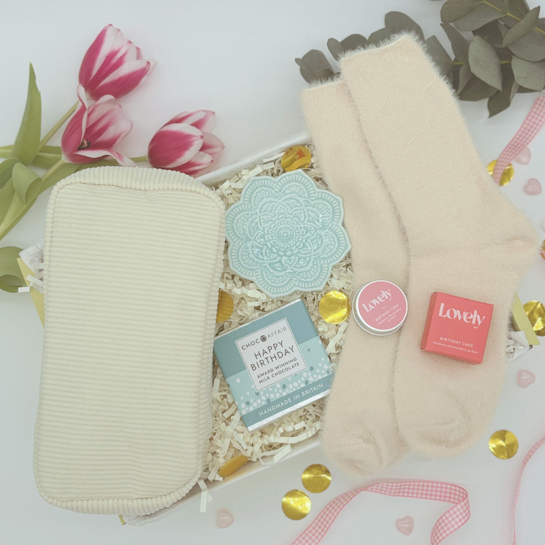 Birthday Pamper Gift Box For Her - Cream