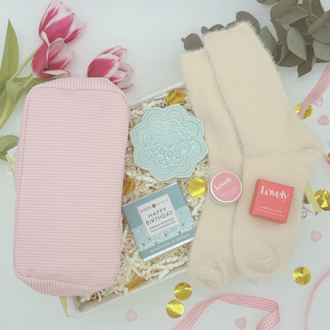 Birthday Pamper Gift Box For Her - Pink