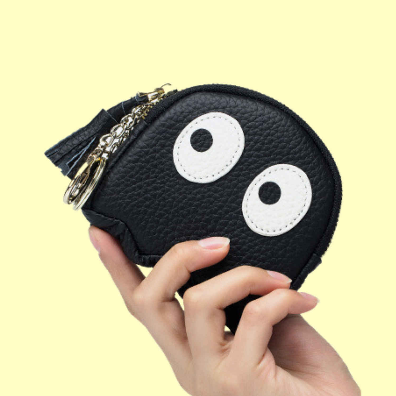 Blinky! - Real Leather Purse Black
