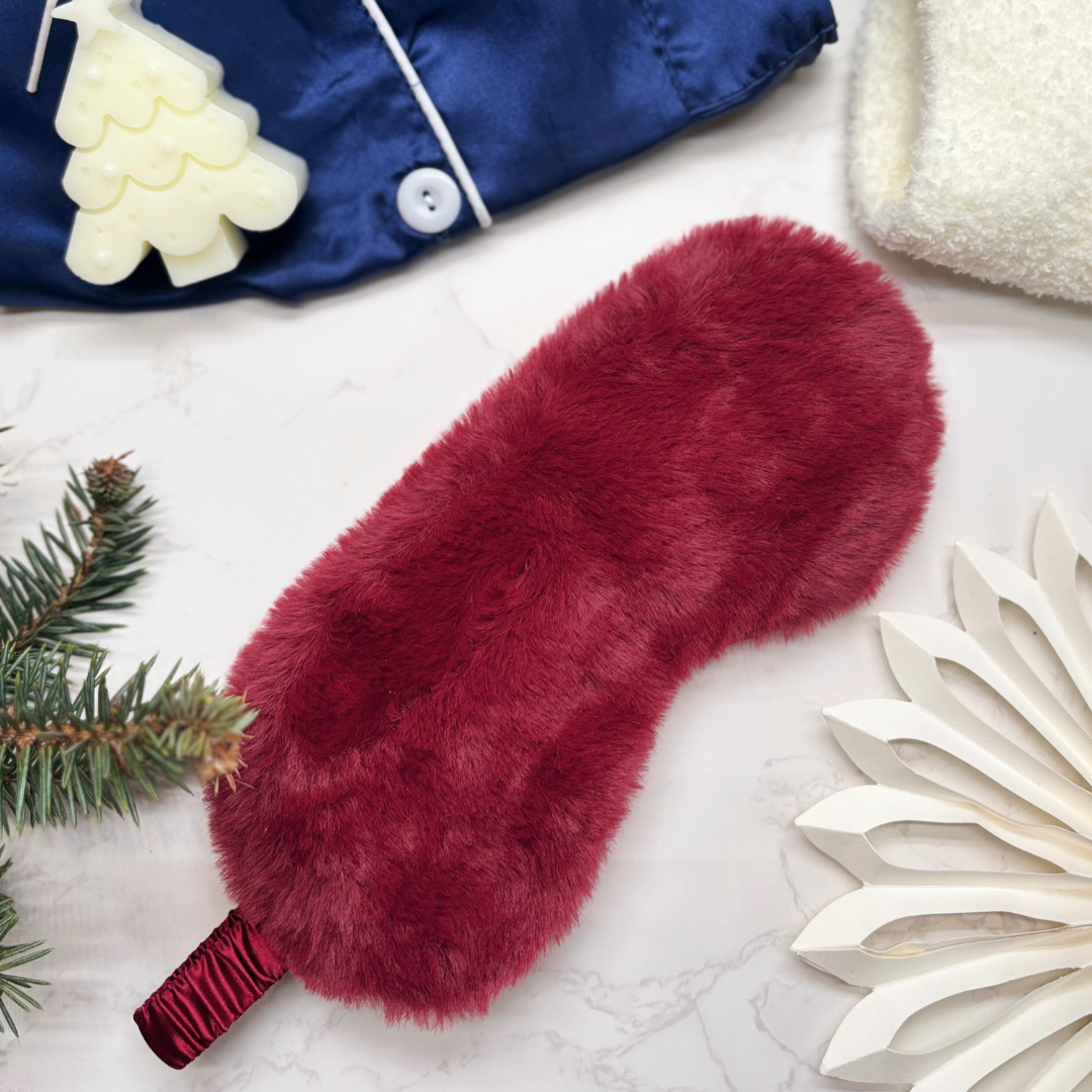 Festive Luxury Pyjama Gift Box – Satin Christmas PJs, Candle, Socks &amp; Accessories for Her - ROYAL BLUE