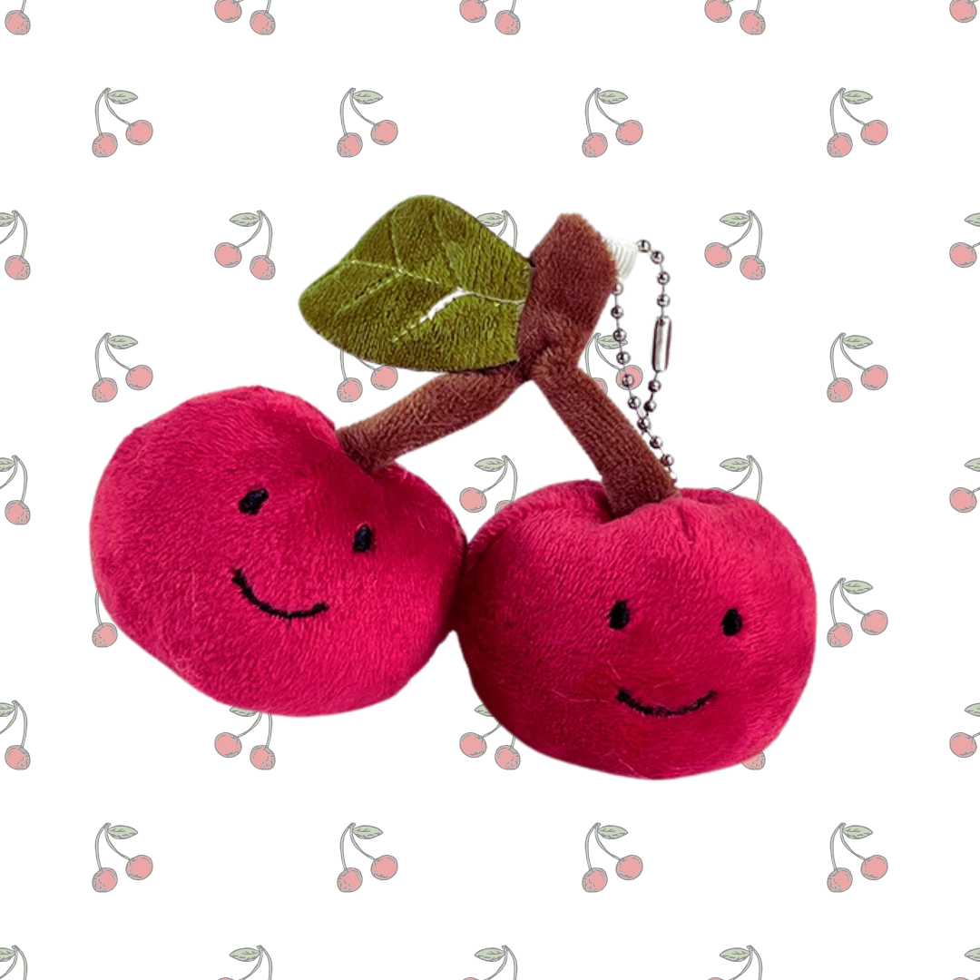 Cherry Soft Toy Bag Charm - Fabulous Fruit Duo