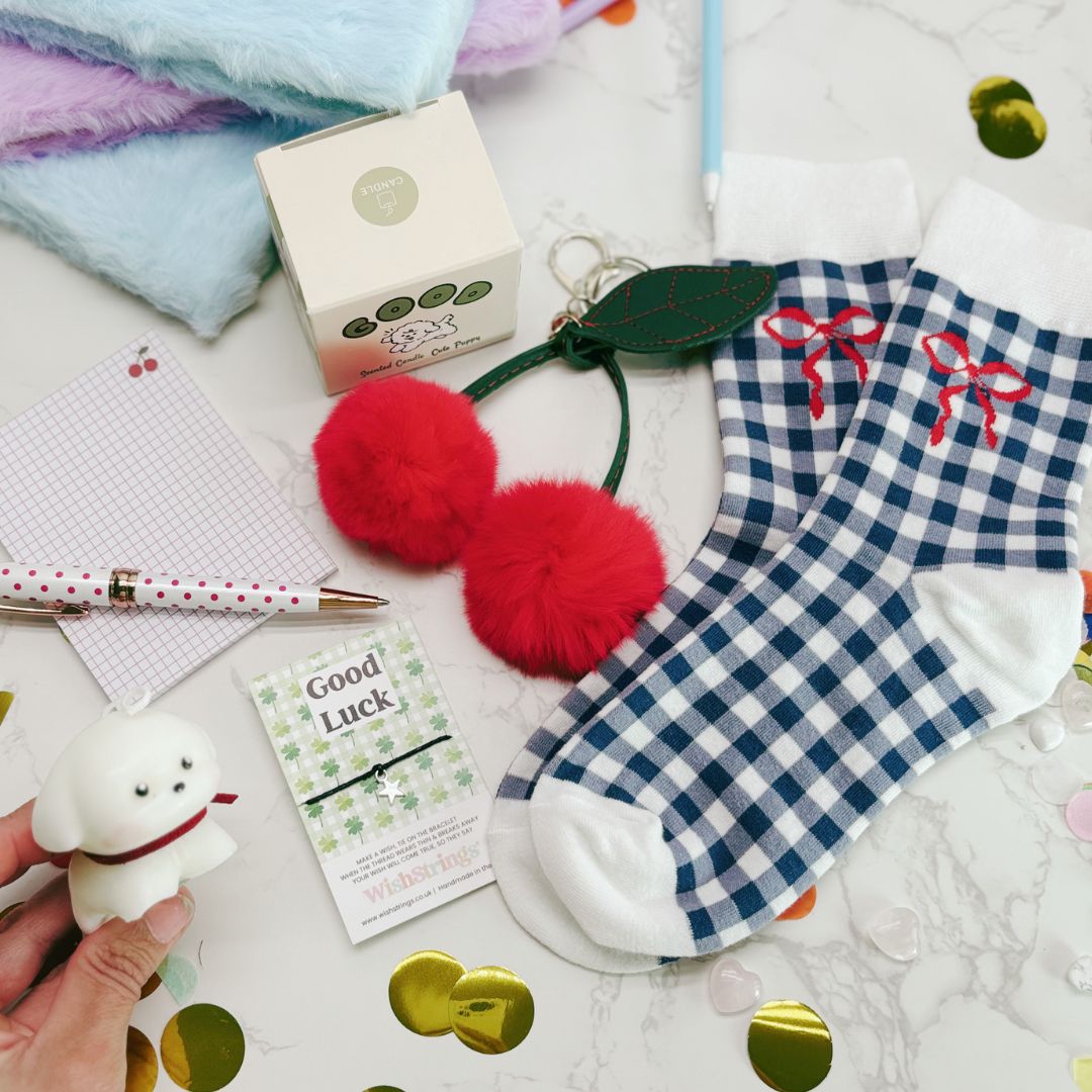 Good Luck Exam Gift Box – Revision Survival Kit With Socks, Candle &amp; Study Treats