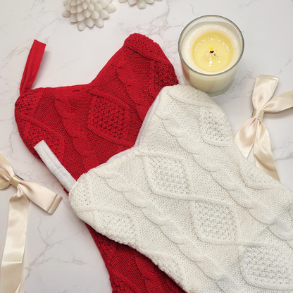 Red Dog Bone Christmas Stocking – Cute Pet Gift for Dogs &amp; Puppies