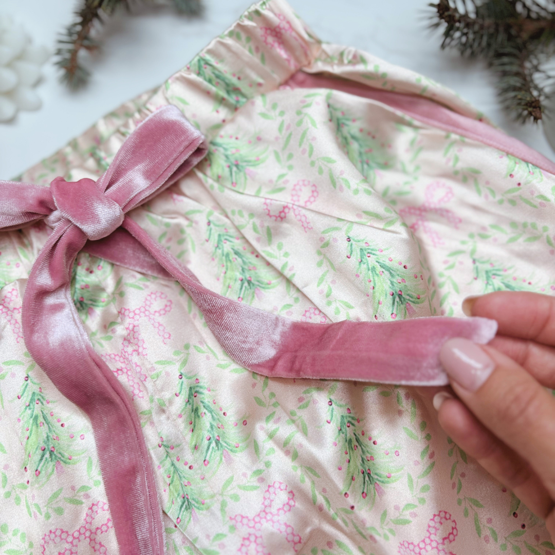 Luxury Christmas Pyjamas Gift Box – Limited Edition Festive Sleepwear for Her - CREAM &amp; PINK