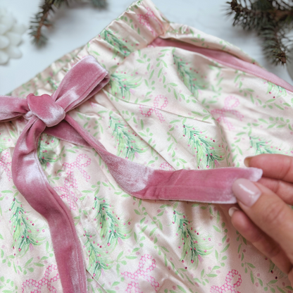 Luxury Christmas Pyjamas Gift Box – Limited Edition Festive Sleepwear for Her - CREAM &amp; PINK
