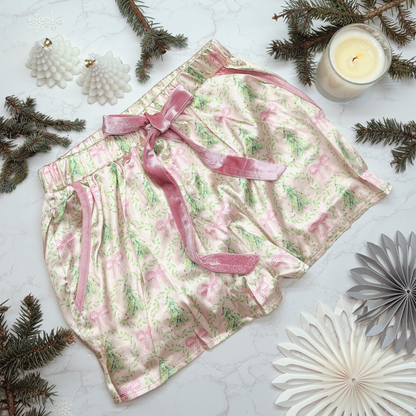 Luxury Christmas Pyjamas Gift Box – Limited Edition Festive Sleepwear for Her - CREAM &amp; PINK