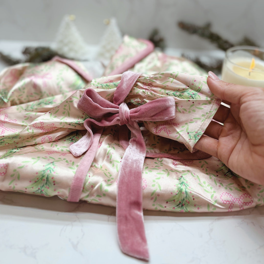 Luxury Christmas Pyjamas Gift Box – Limited Edition Festive Sleepwear for Her - CREAM &amp; PINK