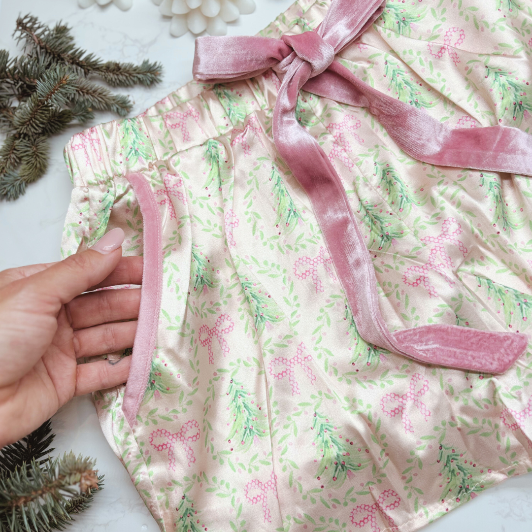 Luxury Christmas Pyjamas Gift Box – Limited Edition Festive Sleepwear for Her - CREAM &amp; PINK