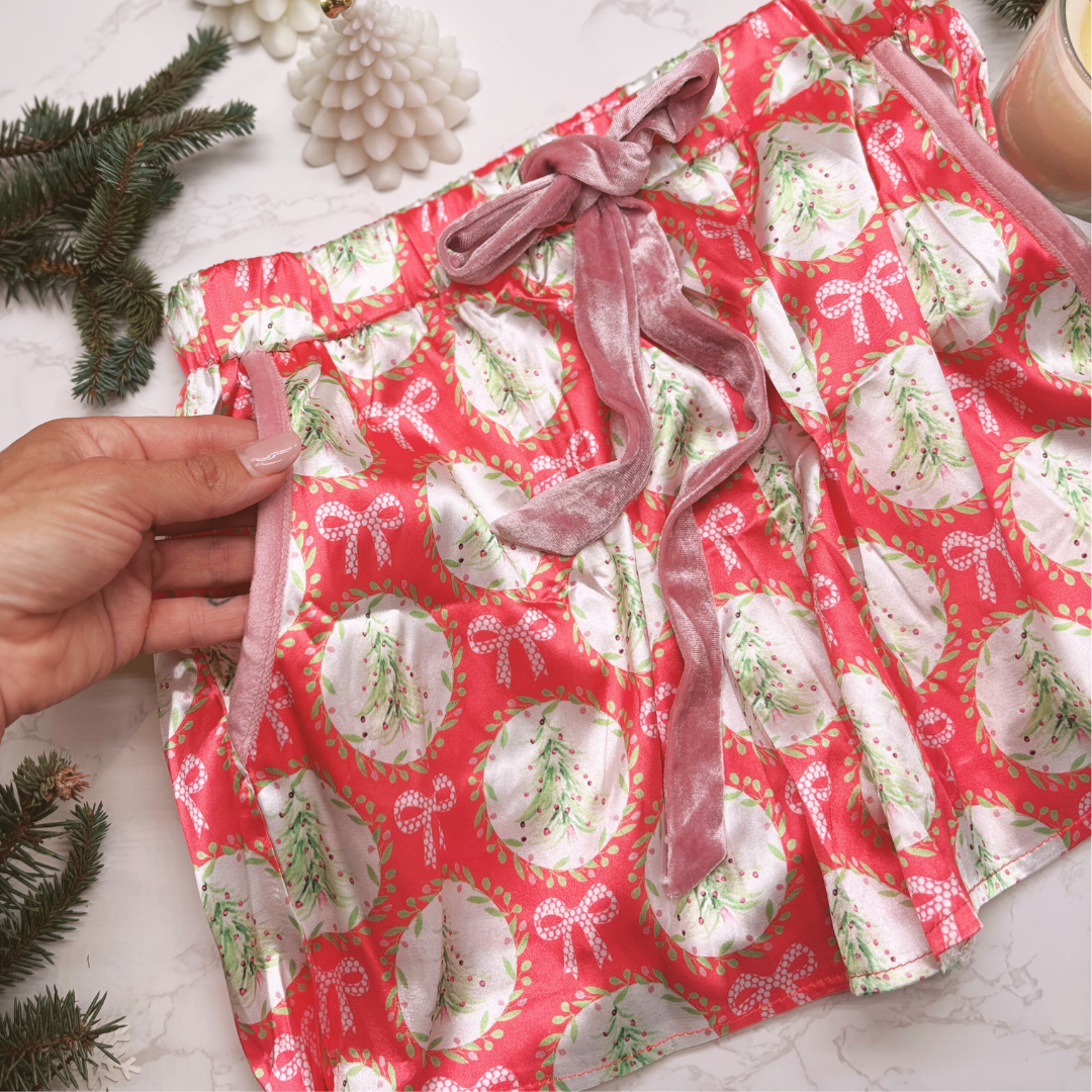 Luxury Christmas Pyjamas Gift Box – Limited Edition Festive Sleepwear for Her - RED