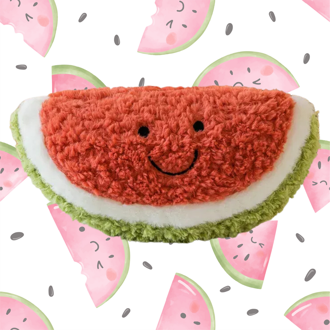Plush Melon Soft Toy – Smiley Fruit Cuddly – Cute Gift For Kids