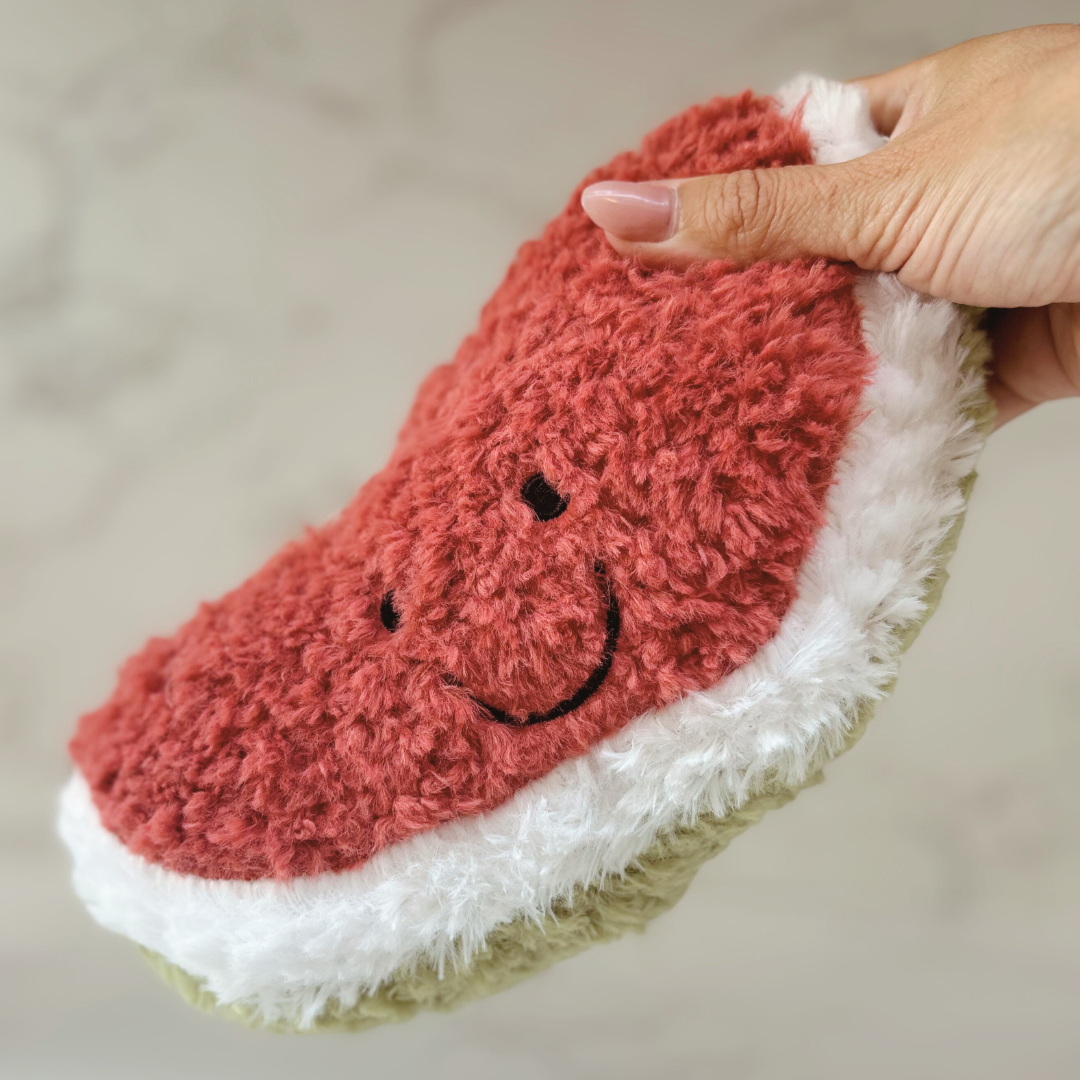 Plush Melon Soft Toy – Smiley Fruit Cuddly – Cute Gift For Kids