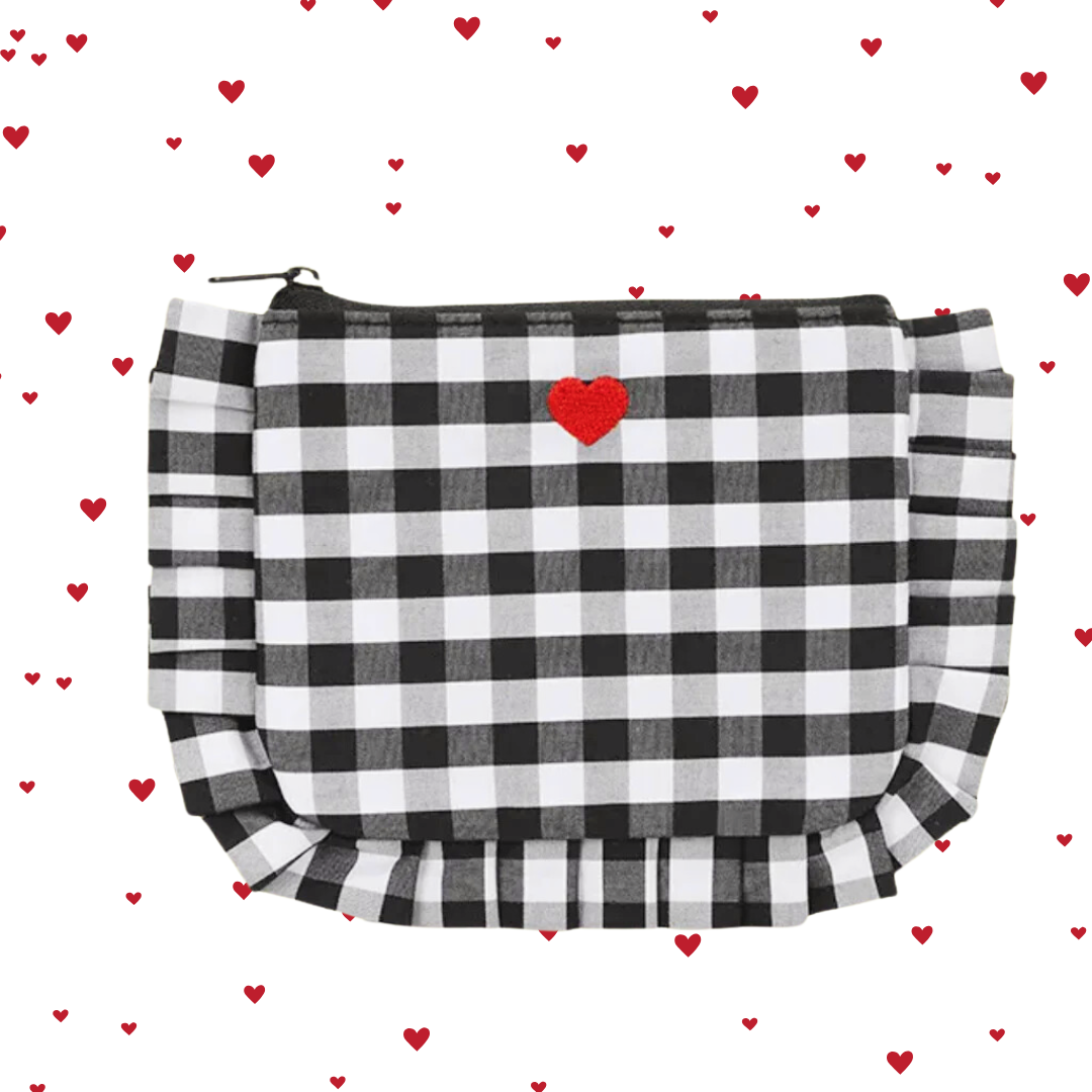 Gingham purse - Black and White