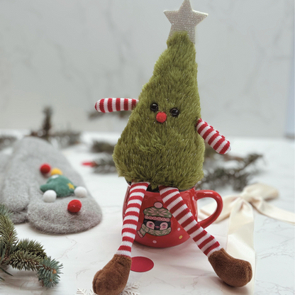 Kids Christmas Eve Gift Box – Mug, Gloves, Christmas Tree Decorative Soft Toy &amp; Chocolate RED