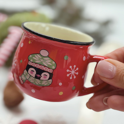 Kids Christmas Eve Gift Box – Mug, Gloves, Christmas Tree Decorative Soft Toy &amp; Chocolate RED