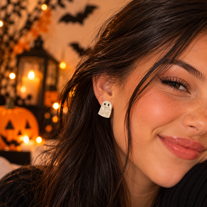 White Ghost Earrings