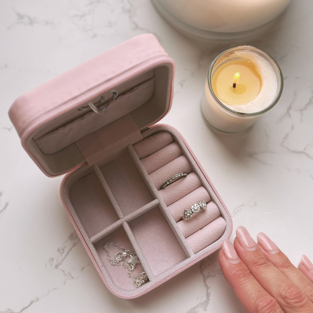 Jewellery Box - Travel Size (Light Pink)