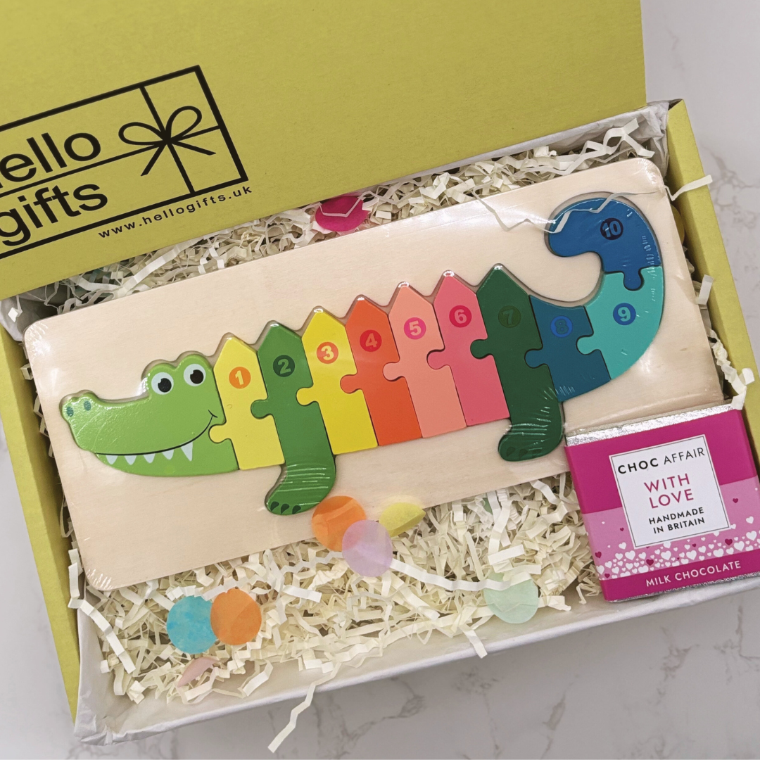 Crocodile Wooden Jigsaw Letterbox Gift