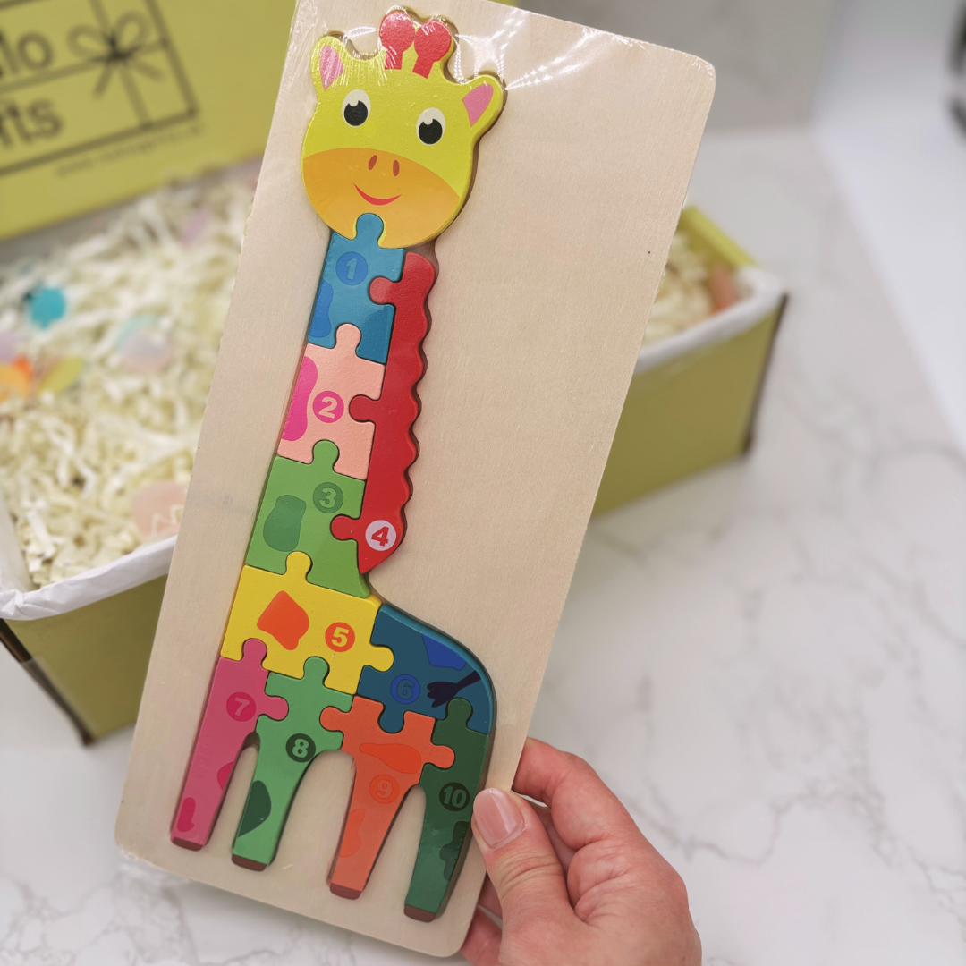 Giraffe Wooden Jigsaw Letterbox Gift