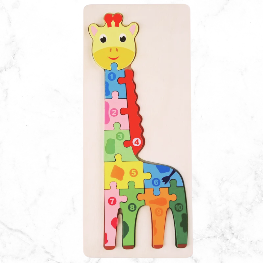 Giraffe Wooden Jigsaw Letterbox Gift