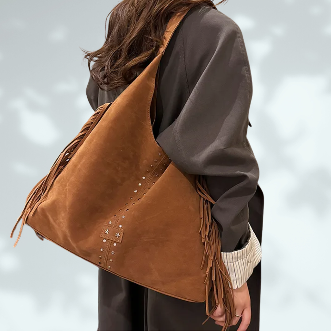 Tassel Shoulder Tote Bag - 3 colours, Tan, Coffee and Black