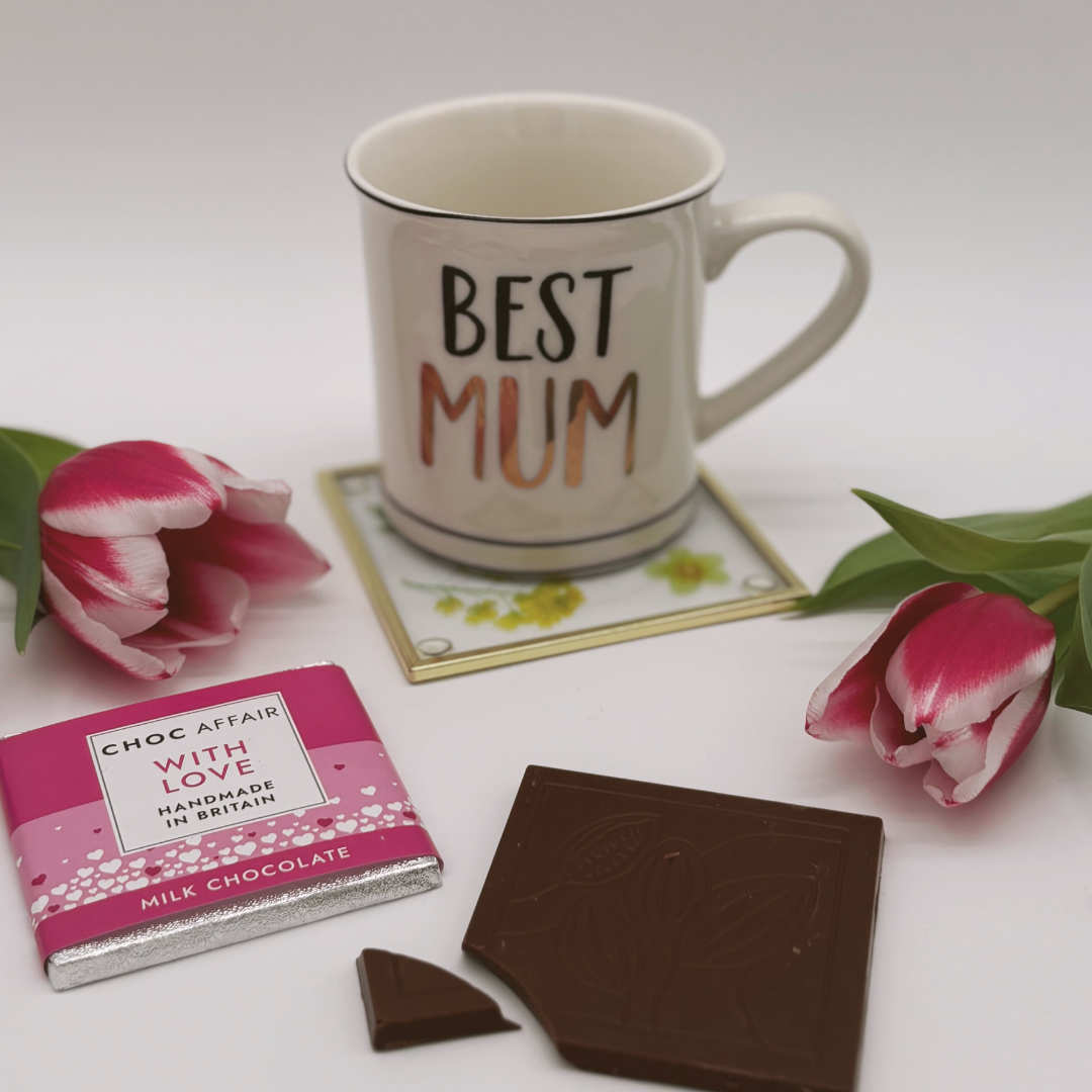 Best Mum Mug, Coaster and Chocolate Giftbox Set