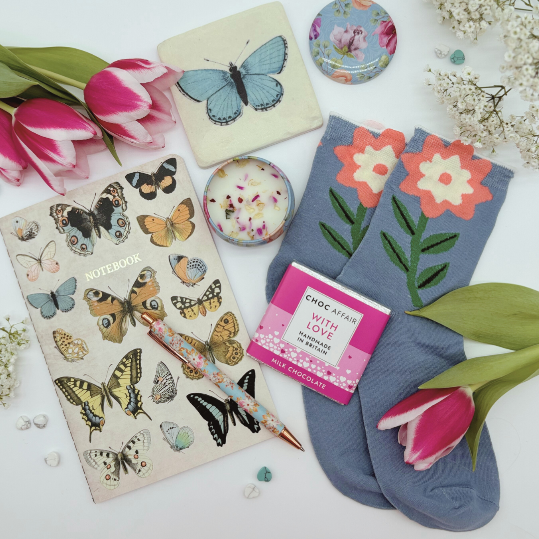 Vintage Floral and Butterflies Gift Set For Mother’s Day