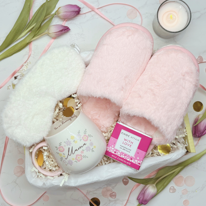 Best Mum Mother’s Day Gift – Cosy Slippers, Mug, Eye Mask &amp; Chocolate Treat