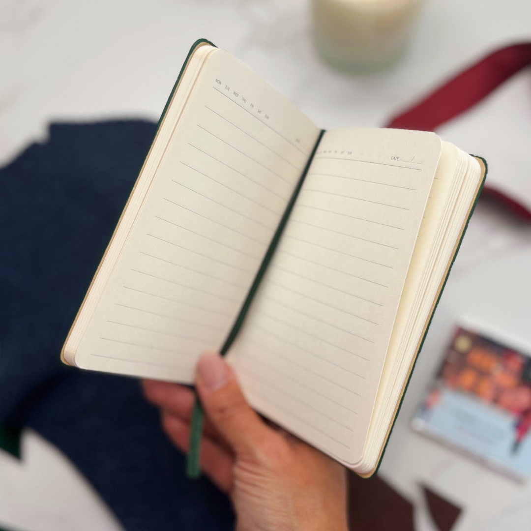 Men’s Luxury Christmas Letterbox Gift – Racing Green Notebook, Pen, Socks &amp; Chocolate