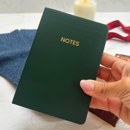 Men’s Luxury Christmas Letterbox Gift – Racing Green Notebook, Pen, Socks &amp; Chocolate