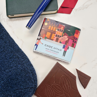 Men’s Luxury Christmas Letterbox Gift – Racing Green Notebook, Pen, Socks &amp; Chocolate