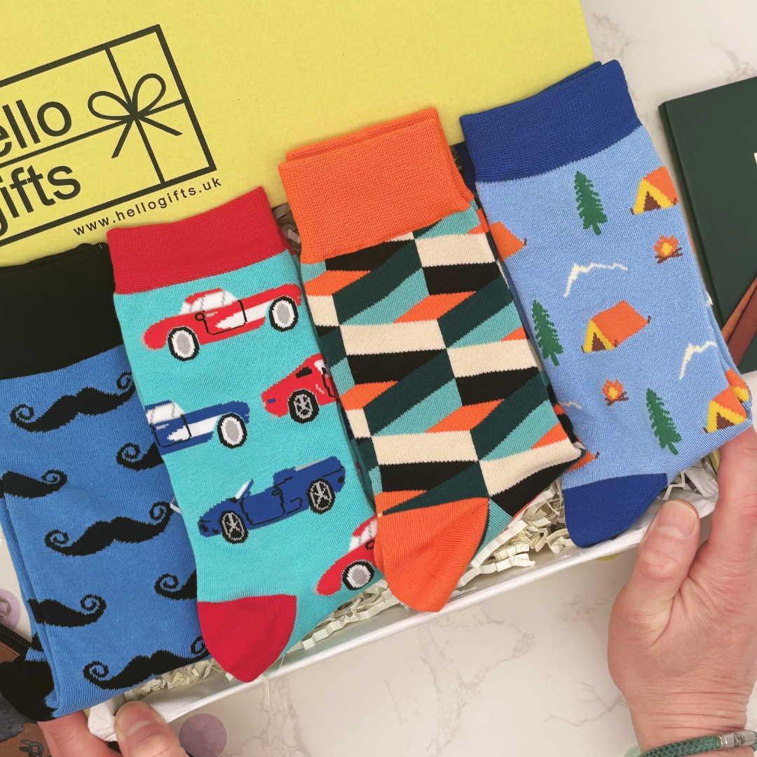 Men’s Socks Letterbox Gift Set – For Birthdays, Thank You And More