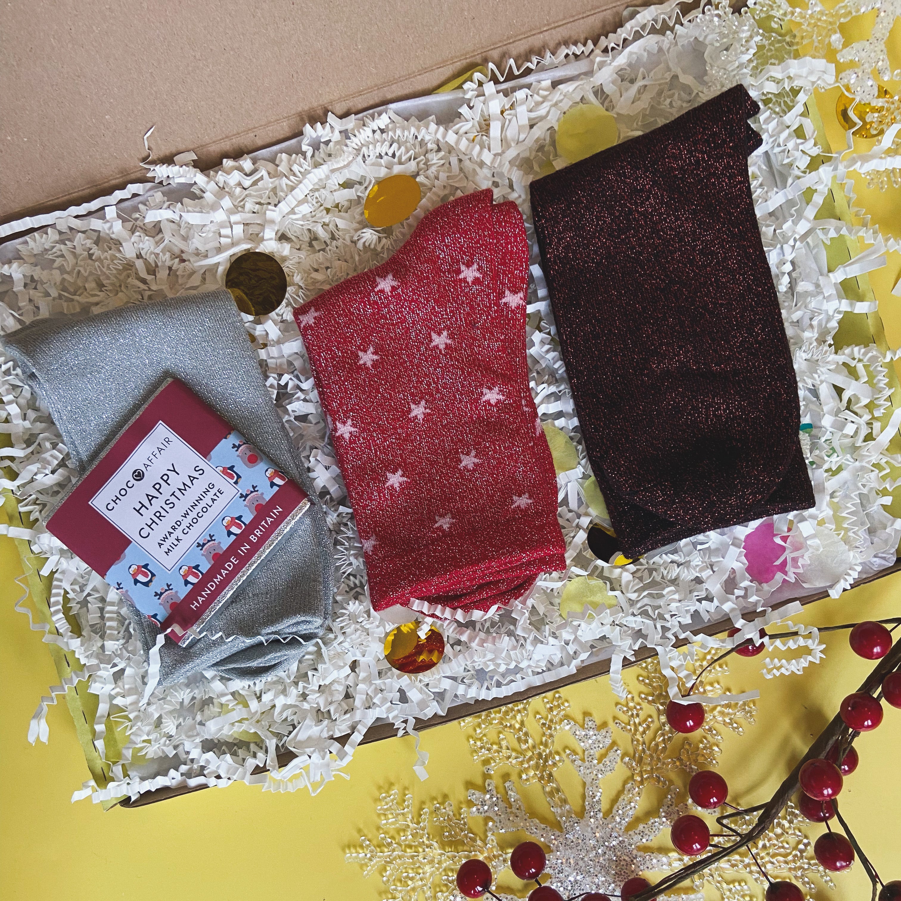 Ladies Tinsel Toes Sock Box - LIMITED EDITION