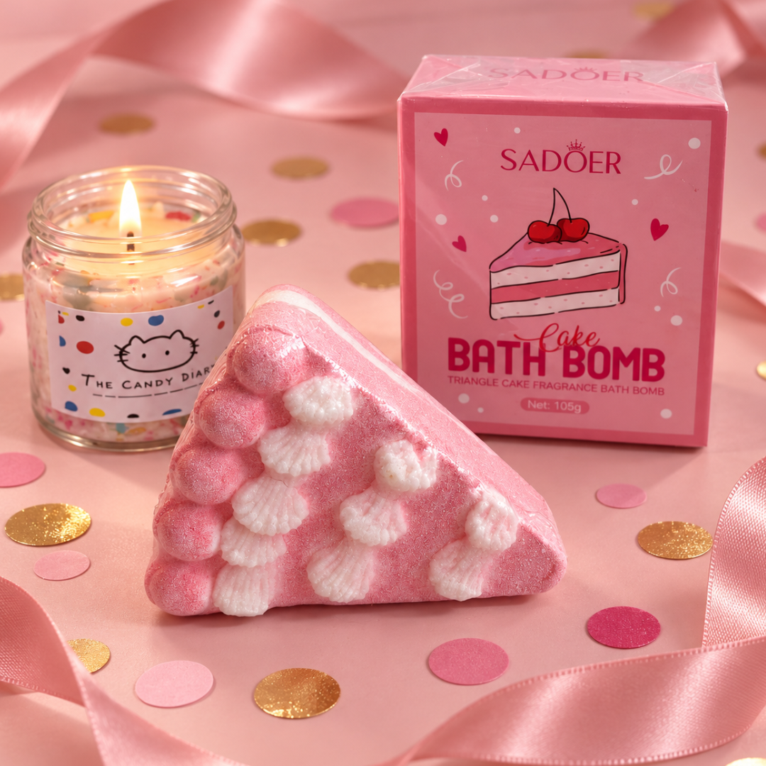 Birthday Bath Bomb and Candle