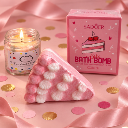 Birthday Bath Bomb and Candle