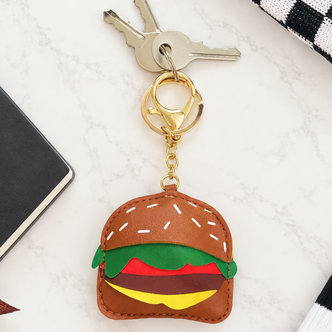Burger Keyring