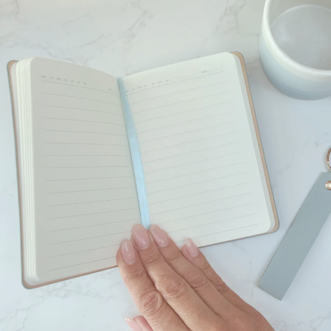 Luxury Blue Letterbox Gift for Her – Notebook, Socks, Purse &amp; Key strap