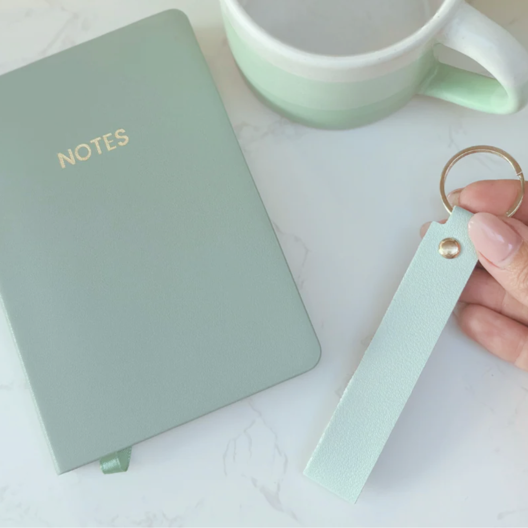 Luxury Green Letterbox Gift for Her – Notebook, Socks, Purse &amp; Key strap