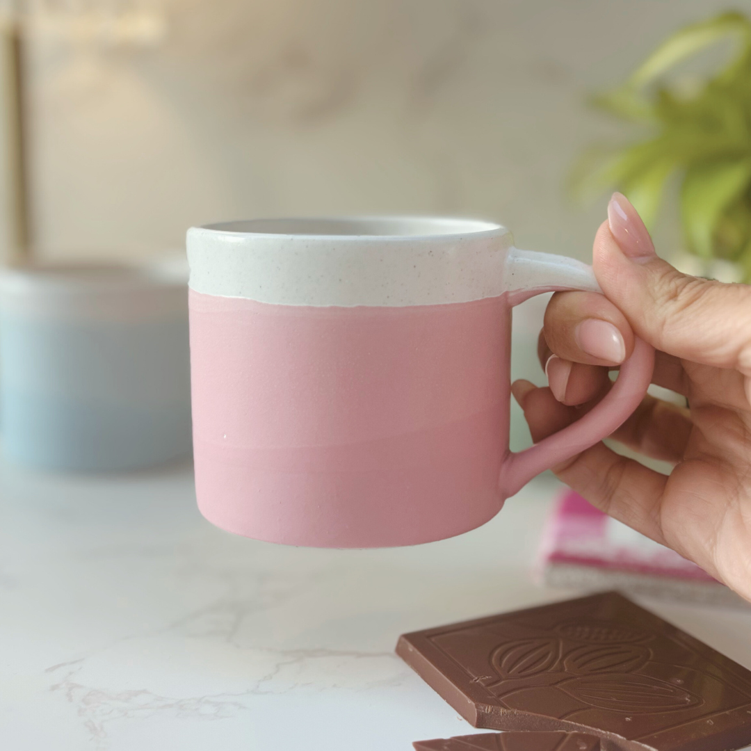 Stylish Gift Box For Her – Ombre Mug, Notebook And Keyring Set In Pink