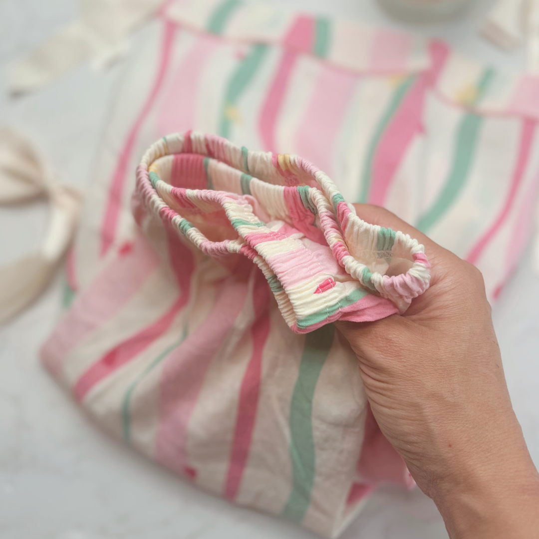 Striped Pyjamas with Star &amp; Heart Detail – Christmas PJ Gift Box with Eye Mask for Her, Teen, Sister, Daughter