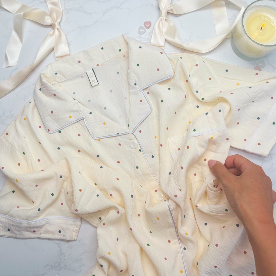Spotty Pyjamas &amp; Eye Mask Christmas Gift Box – PJs for Her, Teen, Sister, Daughter