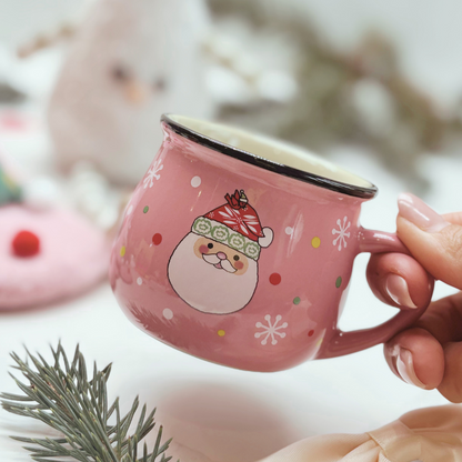 Kids Christmas Eve Gift Box – Mug, Gloves, Christmas Tree Decorative Soft Toy &amp; Chocolate PINK