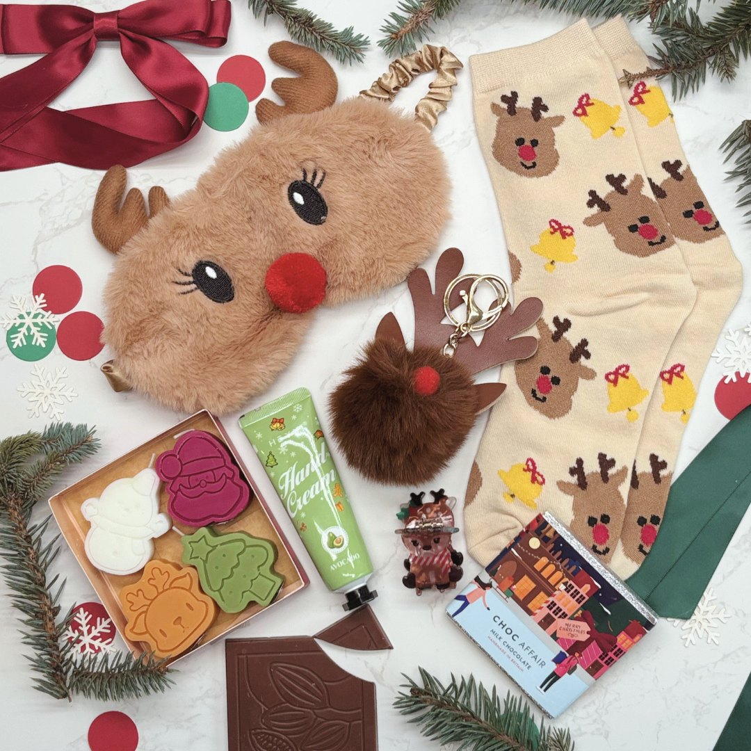 Reindeer Christmas Burr Box –  Festive Gift Set for Kids, Tweens & Teens