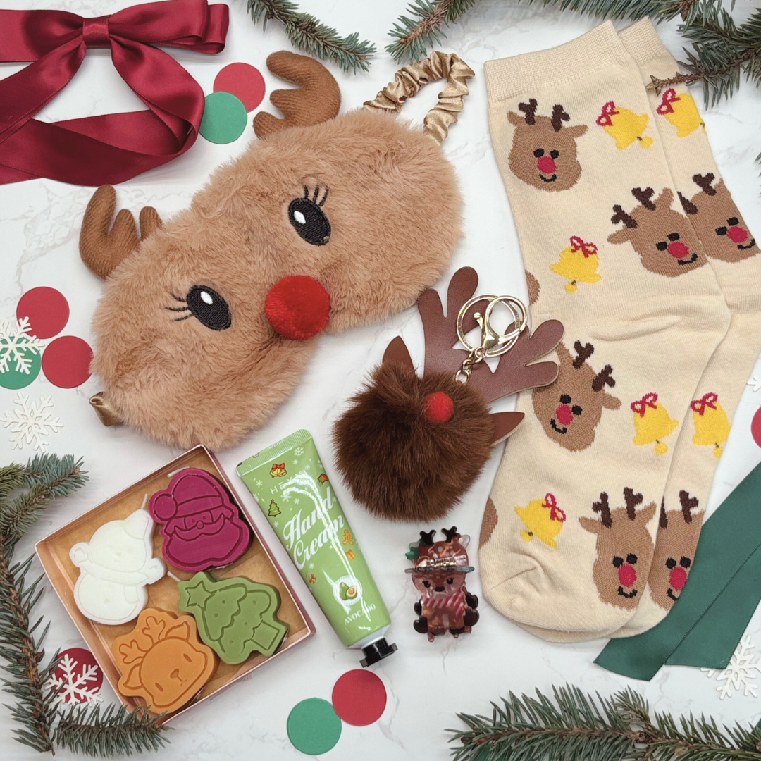 Reindeer Christmas Burr Box –  Festive Gift Set for Kids, Tweens &amp; Teens