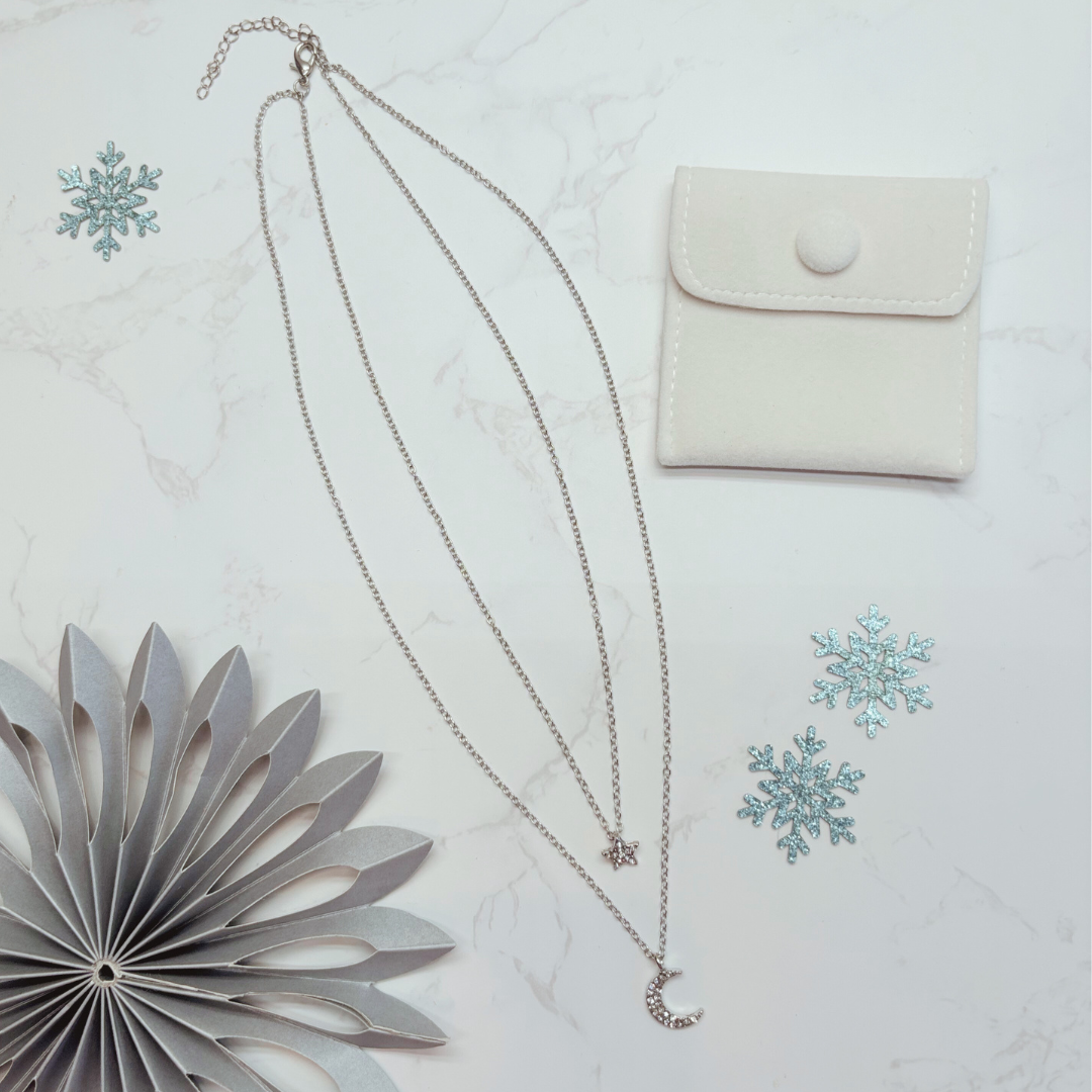 Christmas Party Ready Letterbox Gift – ROSE GOLD. Sparkle Socks, Necklace, Scrunchie &amp; Purses for Her