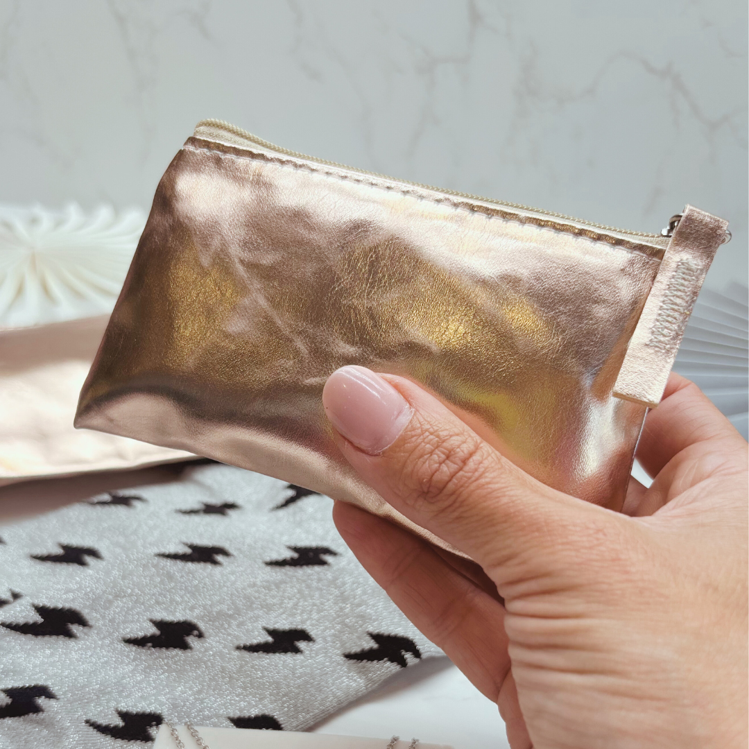 Christmas Party Ready Letterbox Gift – ROSE GOLD. Sparkle Socks, Necklace, Scrunchie &amp; Purses for Her